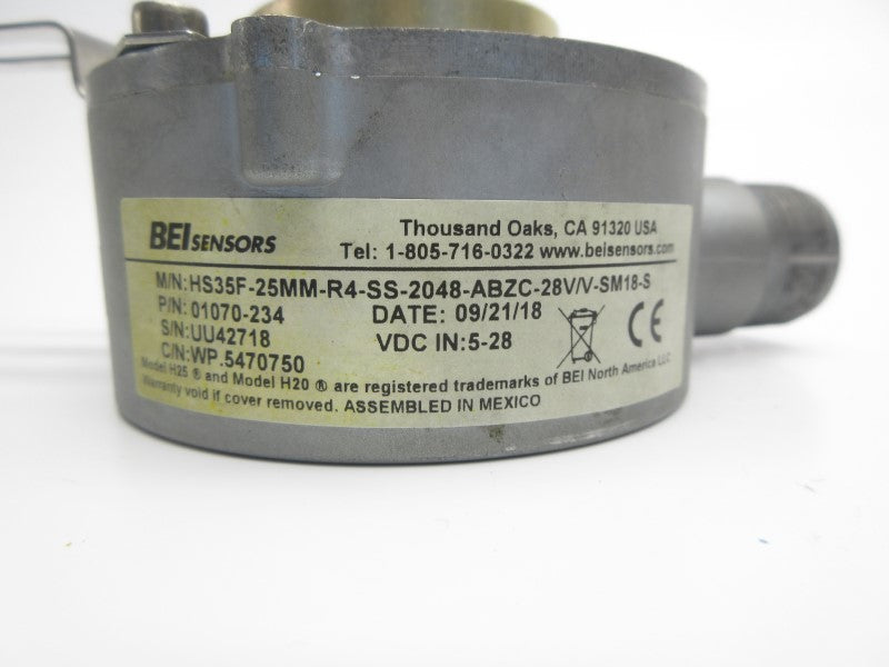 BEI HS35F-25MM-R4-SS-2048-ABZC-28V/V-SM18-S 01070-234 5-28VDC NSNP