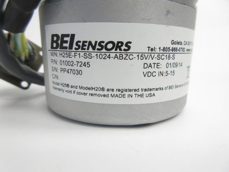 BEI H25E-F1-SS-1024-ABZC-15V/V-SC18-S 01002-7245 5-15VDC NSNP