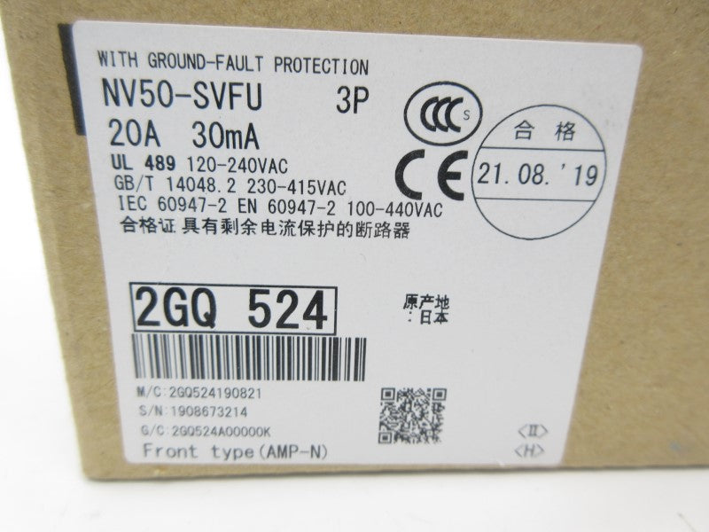 MITSUBISHI NV50-SVFU3P2030 120-240VAC 20A NSMP