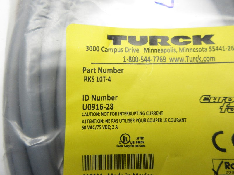 TURCK RKS10T-4 U0916-28 60VAC 2A NSMP