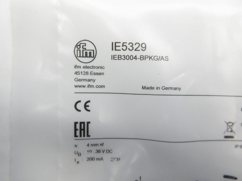 IFM EFECTOR IE5329 IEB3004-BPKG/AS 10-36VDC NSMP