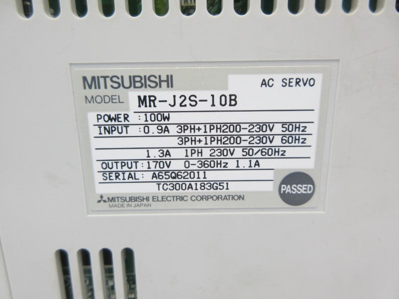 MITSUBISHI MR-J2S-10B 200-230V 0.9A NSNP