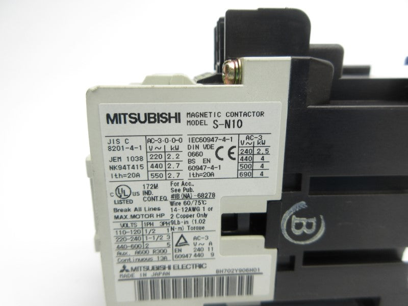 MITSUBISHI S-N10 100-110V 20A NSNP