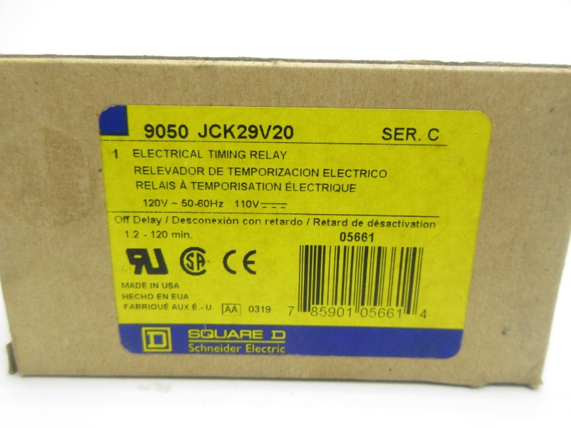 SQUARE D 9050JCK29V20 SER. C 110/120V 1.2-120M NSMP