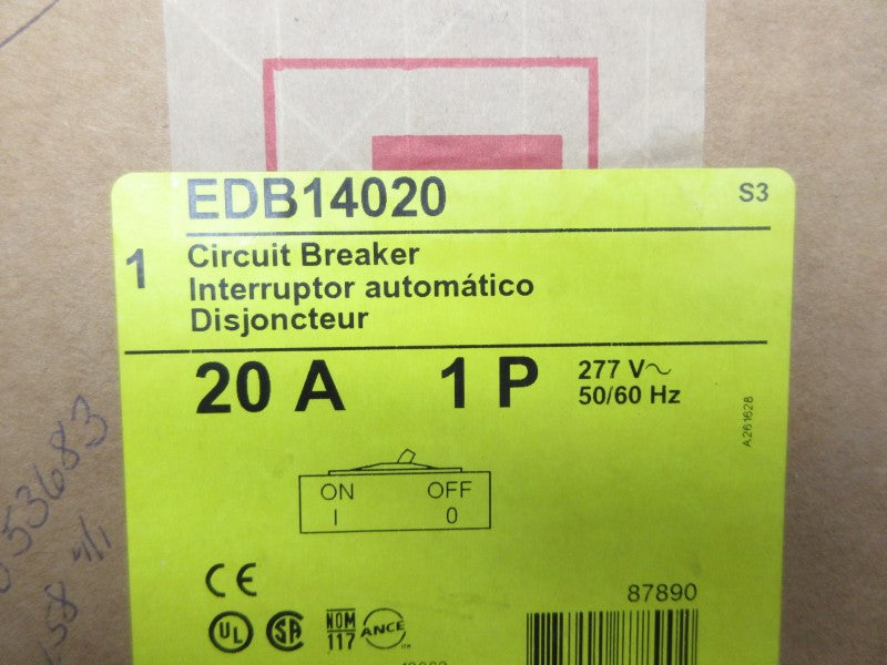 SQUARE D EDB14020 277V 20A NSMP