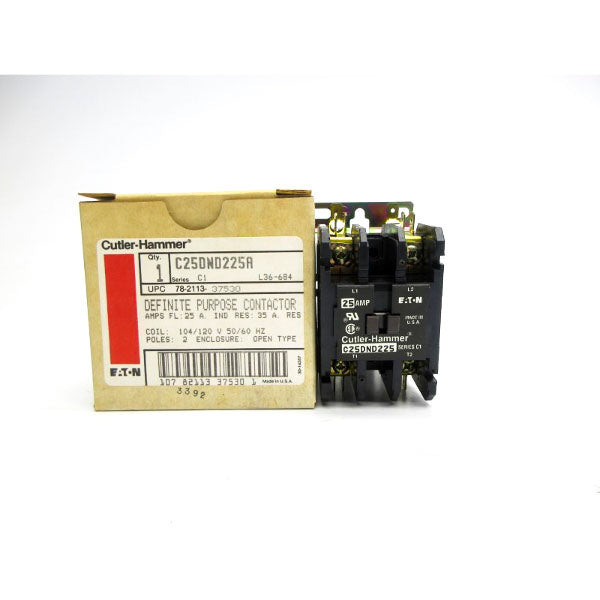 CUTLER HAMMER C25DND225A SER. C1 104/120V 25A NSMP