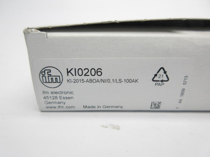 IFM EFECTOR KI0206 KI-2015-ABOA/NI/0,1/LS-100AK 20-250VAC/DC NSMP
