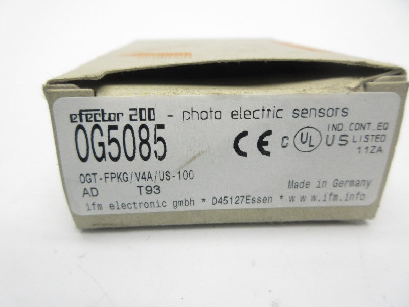 IFM EFECTOR OG5085 OGT-FPKG/V4A/US-100 10-36VDC NSMP