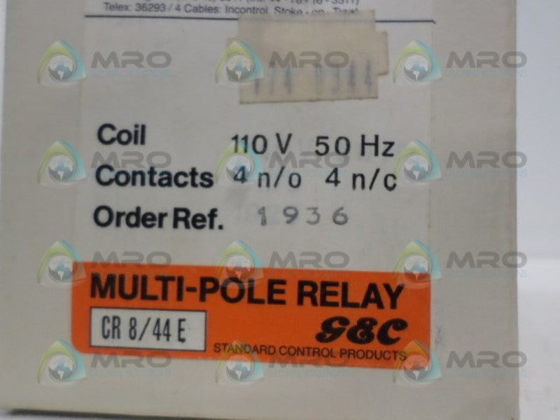 GEC CONTROLS CR8/44E 110V NSMP