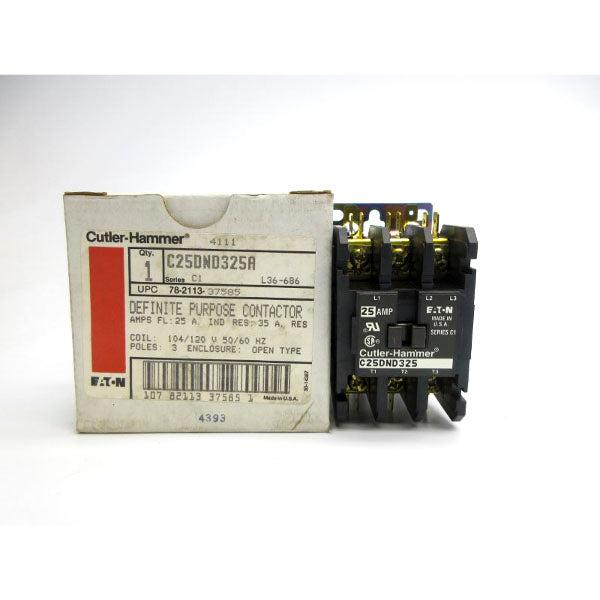 CUTLER HAMMER C25DND325A SER. C1 104/120V 25A NSMP