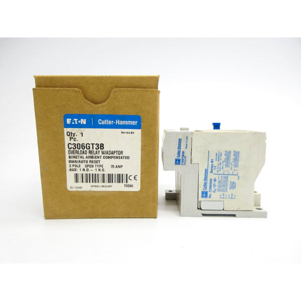 CUTLER HAMMER C306GT3B SER. B1 600VAC 75A NSMP
