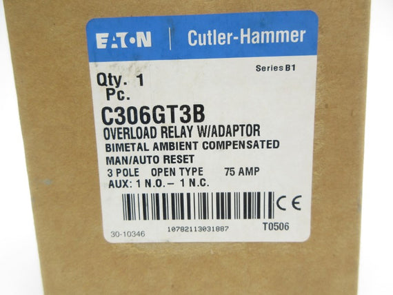 CUTLER HAMMER C306GT3B SER. B1 600VAC 75A NSMP