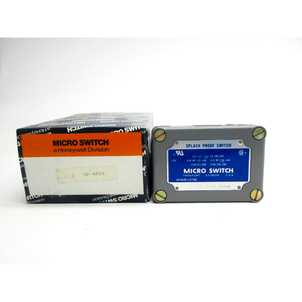 MICRO SWITCH OP-AR20 480VAC 15A (GREY) NSMP