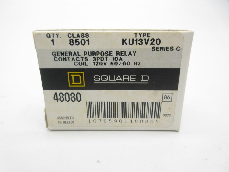 SQUARE D 8501KU13V20 SER. C 120V 10A NSMP