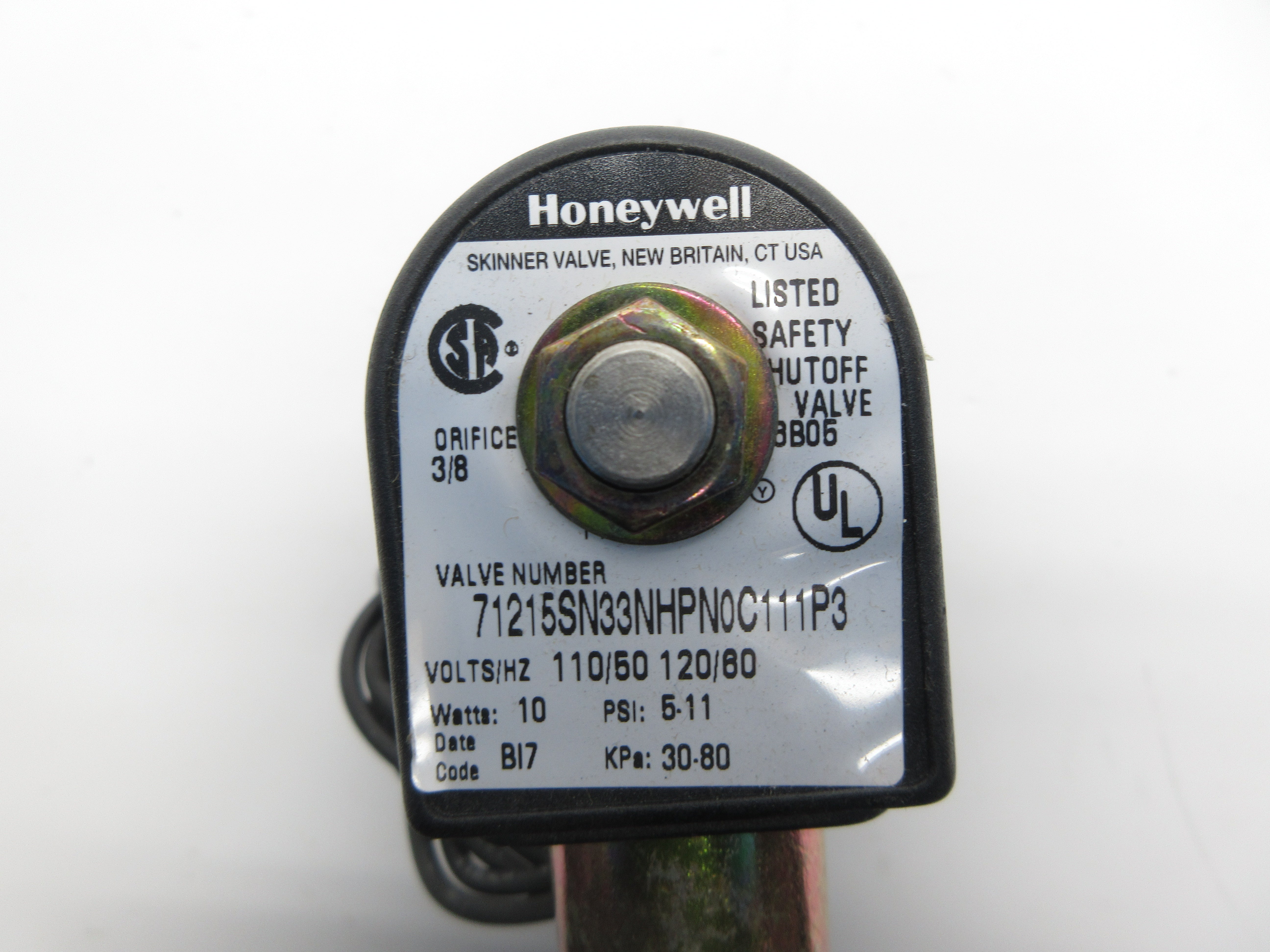 HONEYWELL 71215SN33NHPN0C111P3 110/120V 5-11PSI 3/8" NSNP