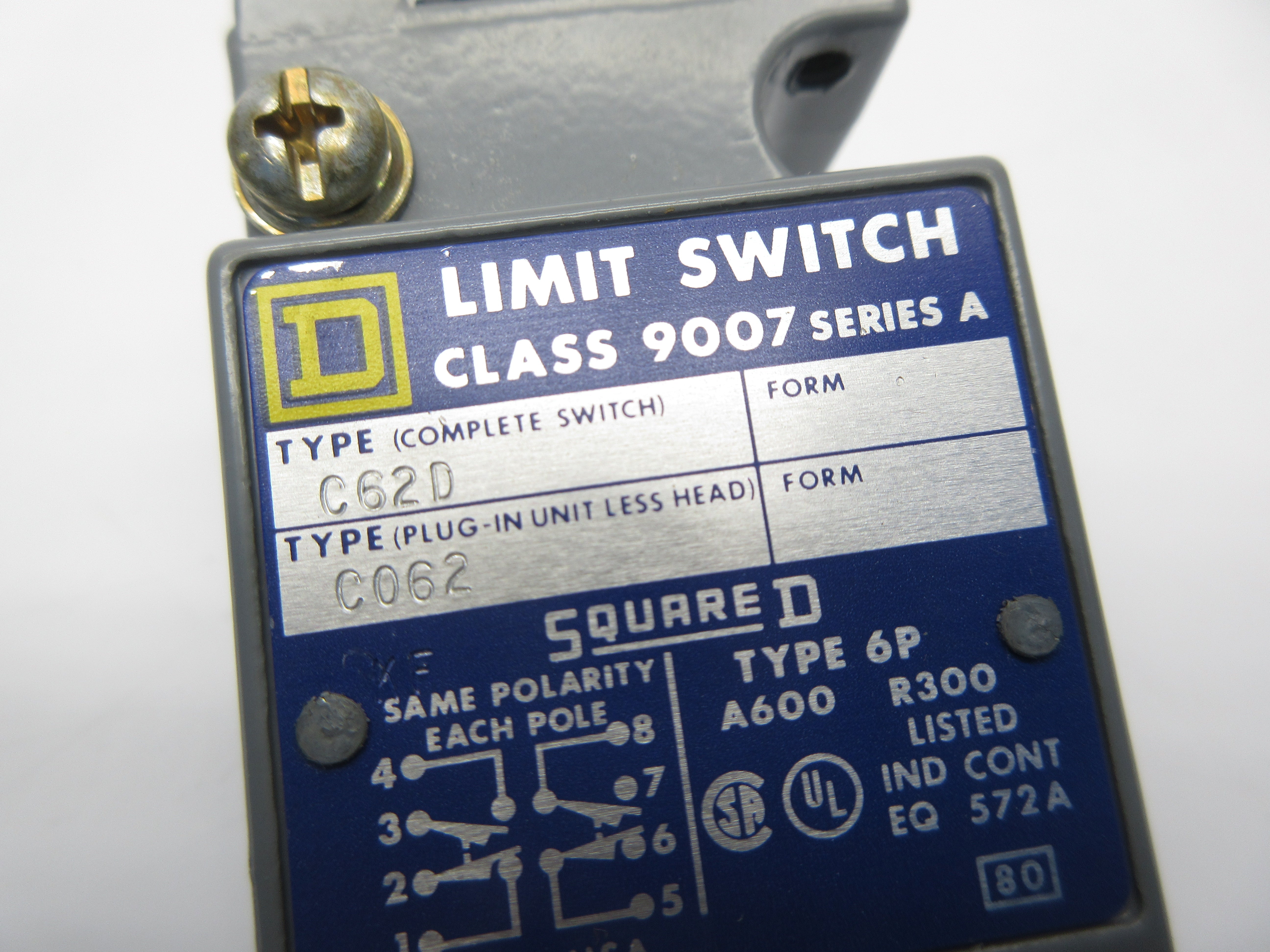 SQUARE D 9007C62D SER. A NSNP