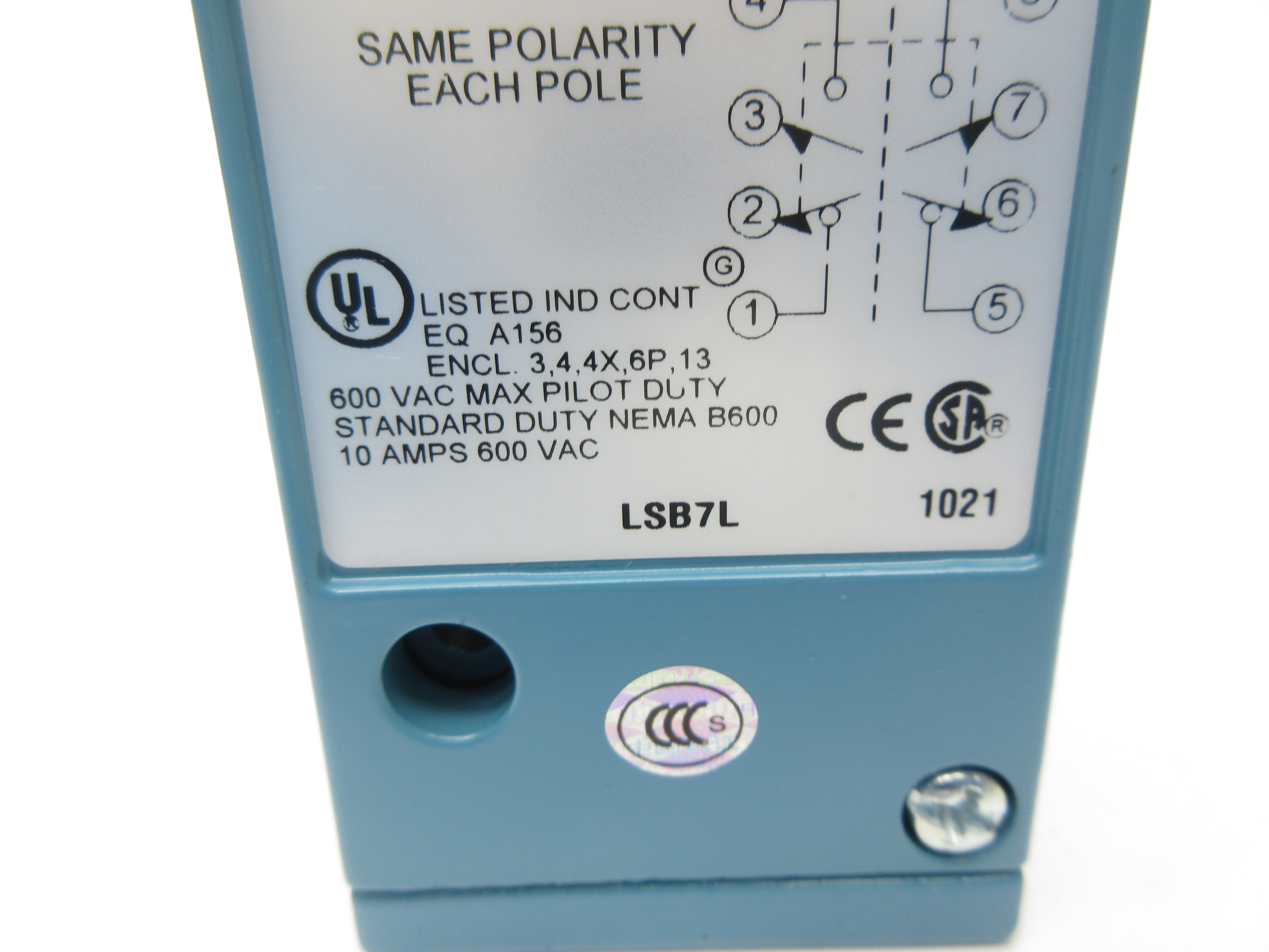 MICRO SWITCH LSB7L 600VAC 10A NSNP