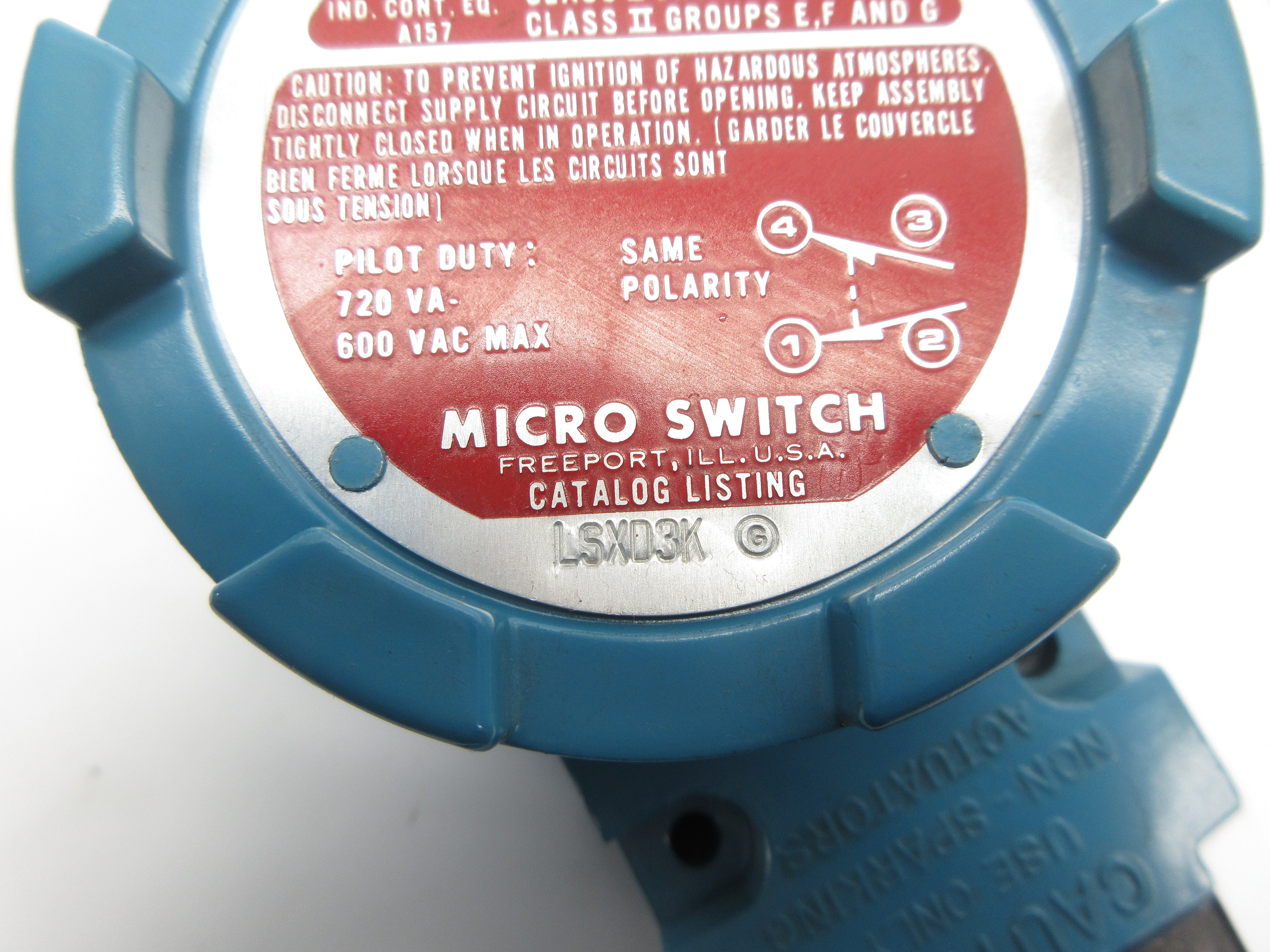 MICRO SWITCH LSXD3K 600VAC NSNP