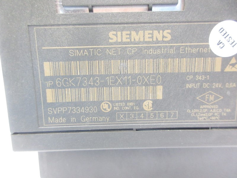 SIEMENS 6GK7343-1EX11-0XE0 24VDC 0.6A NSNP