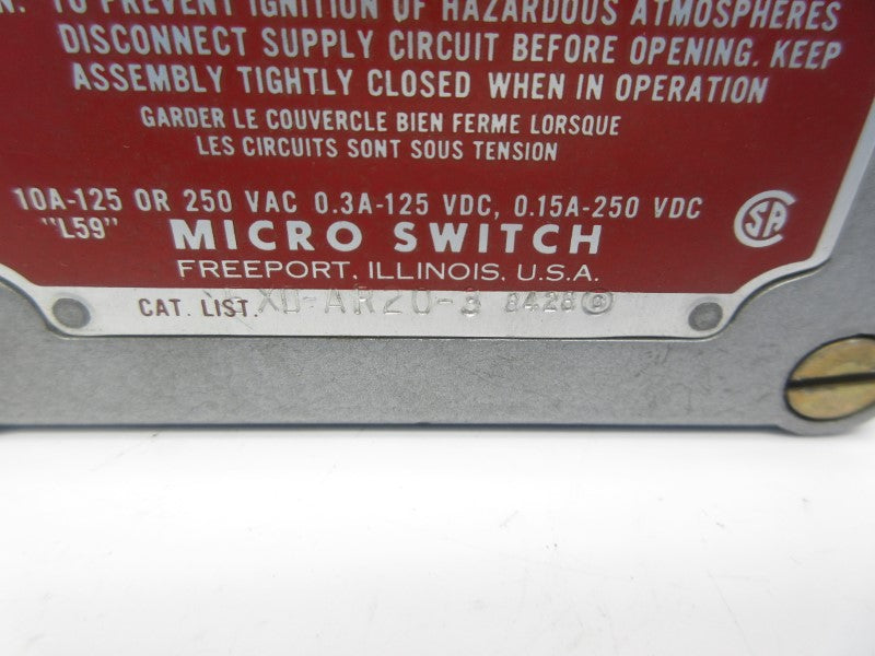 MICRO SWITCH EXD-AR20-3 250VAC 10A (GREY) NSNP