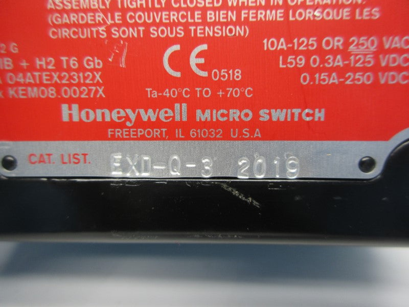 MICRO SWITCH EXD-Q-3 250VAC 10A NSNP