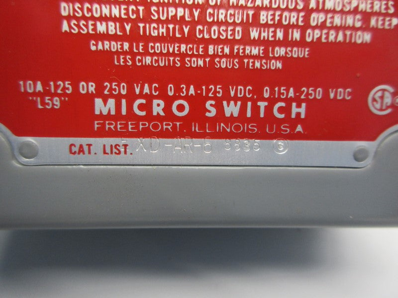 MICRO SWITCH EXD-AR-6 250VAC 10A (GREY) NSNP