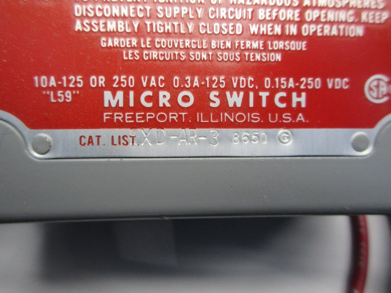 MICRO SWITCH EXD-AR-3 250VAC 10A (GREY) NSNP