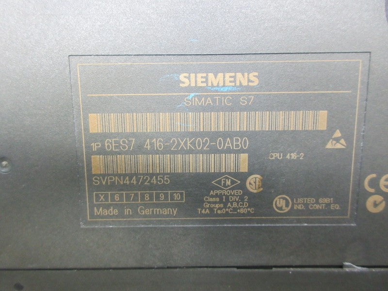 SIEMENS 6ES7416-2XK02-0AB0 NSNP