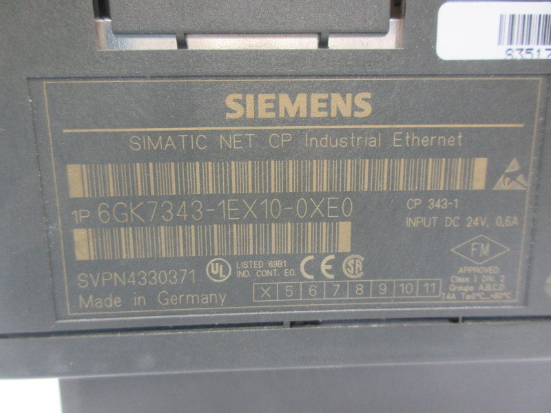 SIEMENS 6GK7343-1EX10-0XE0 24VDC 0.6A NSNP