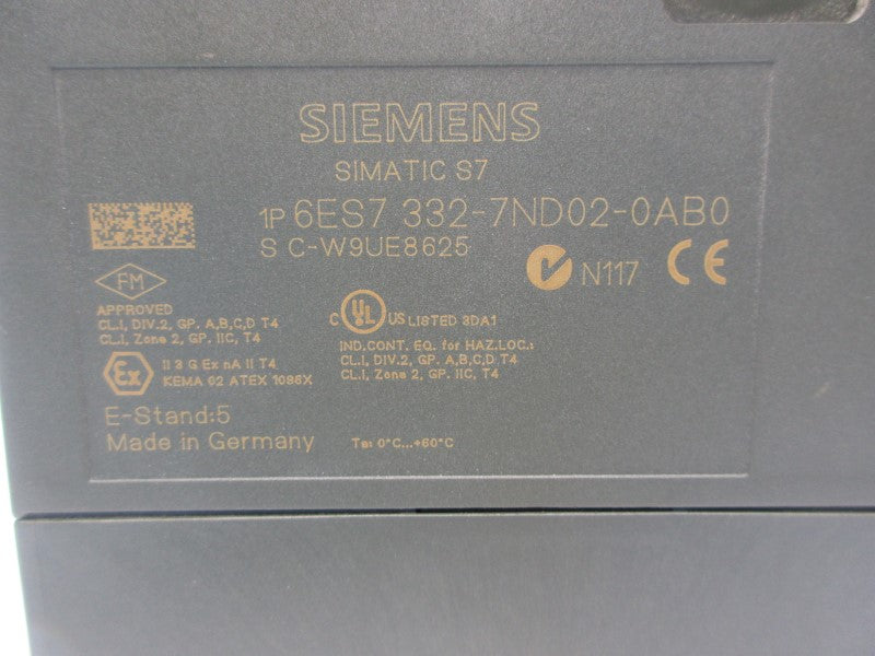 SIEMENS 6ES7332-7ND02-0AB0 (NO DOOR) NSNP