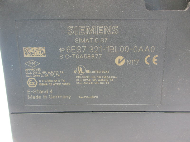 SIEMENS 6ES7321-1BL00-0AA0 24VDC NSNP