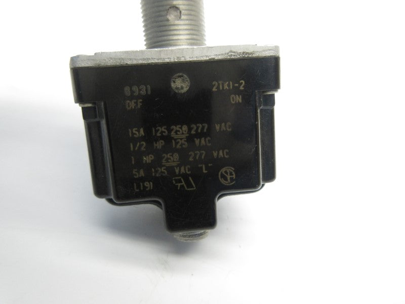 MICRO SWITCH 2TK1-2 277VAC 15A UNMP