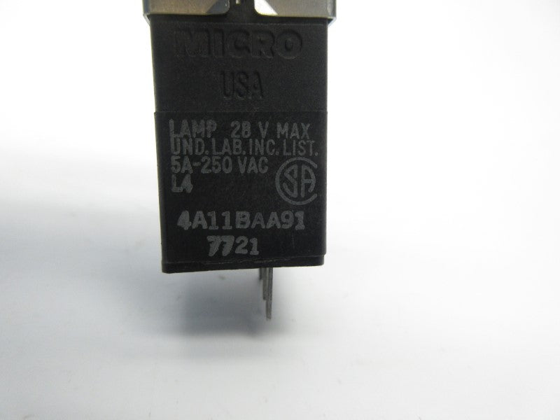 MICRO SWITCH 4A11BAA91 250VAC 5A NSNP