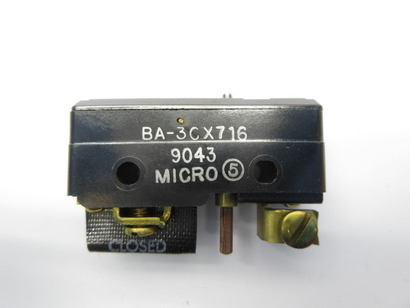 MICRO SWITCH BA-3CX716 480VAC 15A NSNP