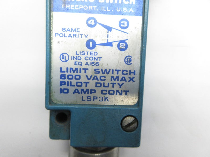 MICRO SWITCH LSP3K 600VAC UNMP