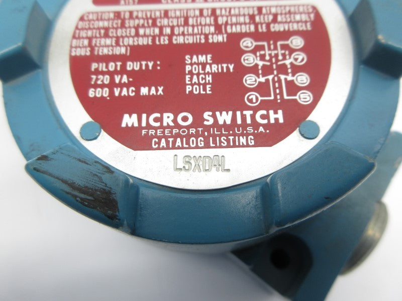 MICRO SWITCH LSXD4L 600VAC UNMP
