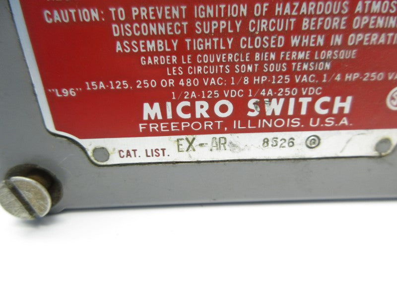 MICRO SWITCH EX-AR 480VAC 15A (GREY) UNMP