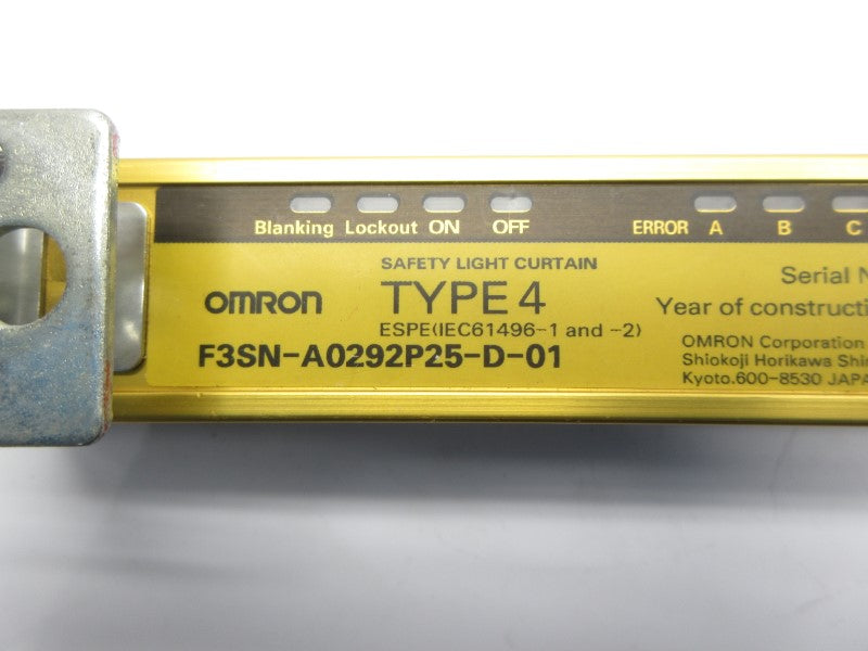 OMRON F3SN-A0292P25-D-01 UNMP