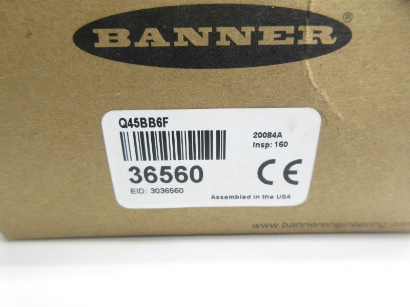 BANNER ENGINEERING Q45BB6F 36560 10-30VDC NSMP
