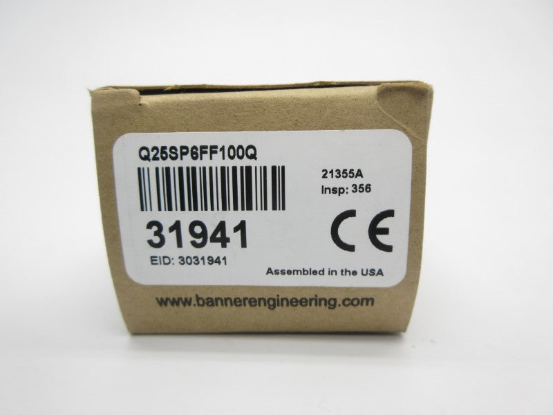 BANNER ENGINEERING Q25SP6FF100Q 31941 10-30VDC NSMP