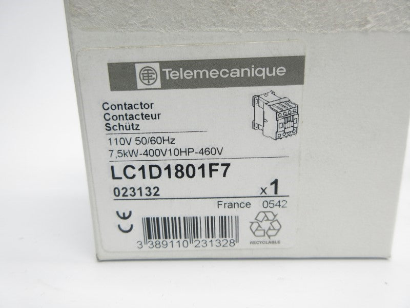 TELEMECANIQUE LC1D1801F7 110V NSMP