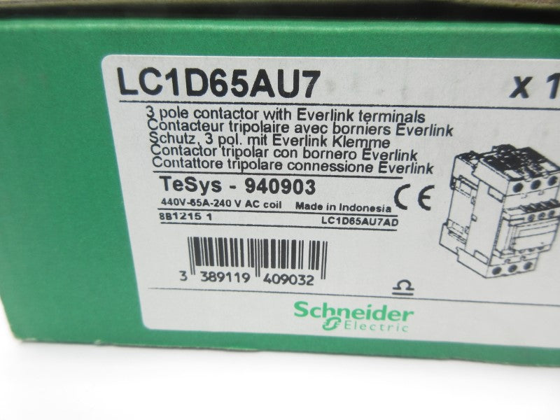 SCHNEIDER ELECTRIC LC1D65AU7 240VAC 65A NSMP