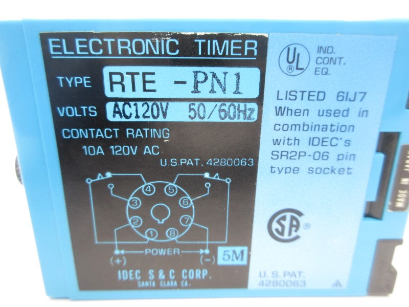 IDEC RTE-PN1 120VAC 10A 0-10M NSNP
