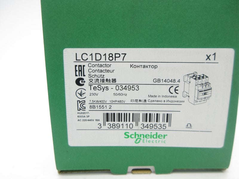 SCHNEIDER ELECTRIC LC1D18P7 230V NSMP