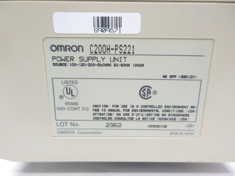 OMRON C200H-PS221 100-120/200-240VAC NSNP