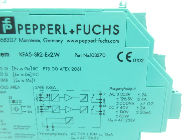 PEPPERL+FUCHS KFA5-SR2-EX2.W 103370 253VAC 2A NSNP
