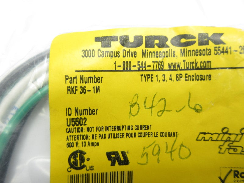 TURCK RKF36-1M U5502 600V 10A NSMP