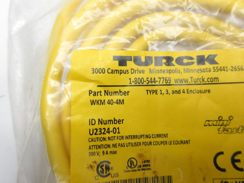 TURCK WKM40-4M U2324-01 300V 9A NSMP