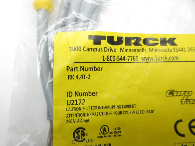 TURCK RK4.4T-2 U2172 250V 4A NSMP