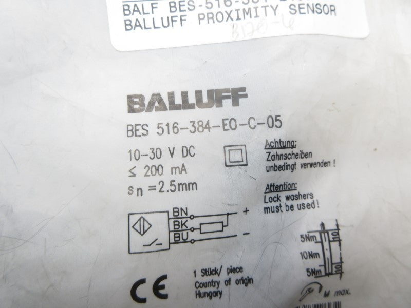 BALLUFF BES516-384-EO-C-05 10-30VDC NSMP